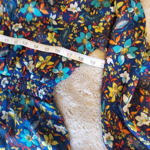 Figueroa & Flower Romantic Boho Maxi Dress M | Cottagecore Floral Tiered - Picture 11 of 15